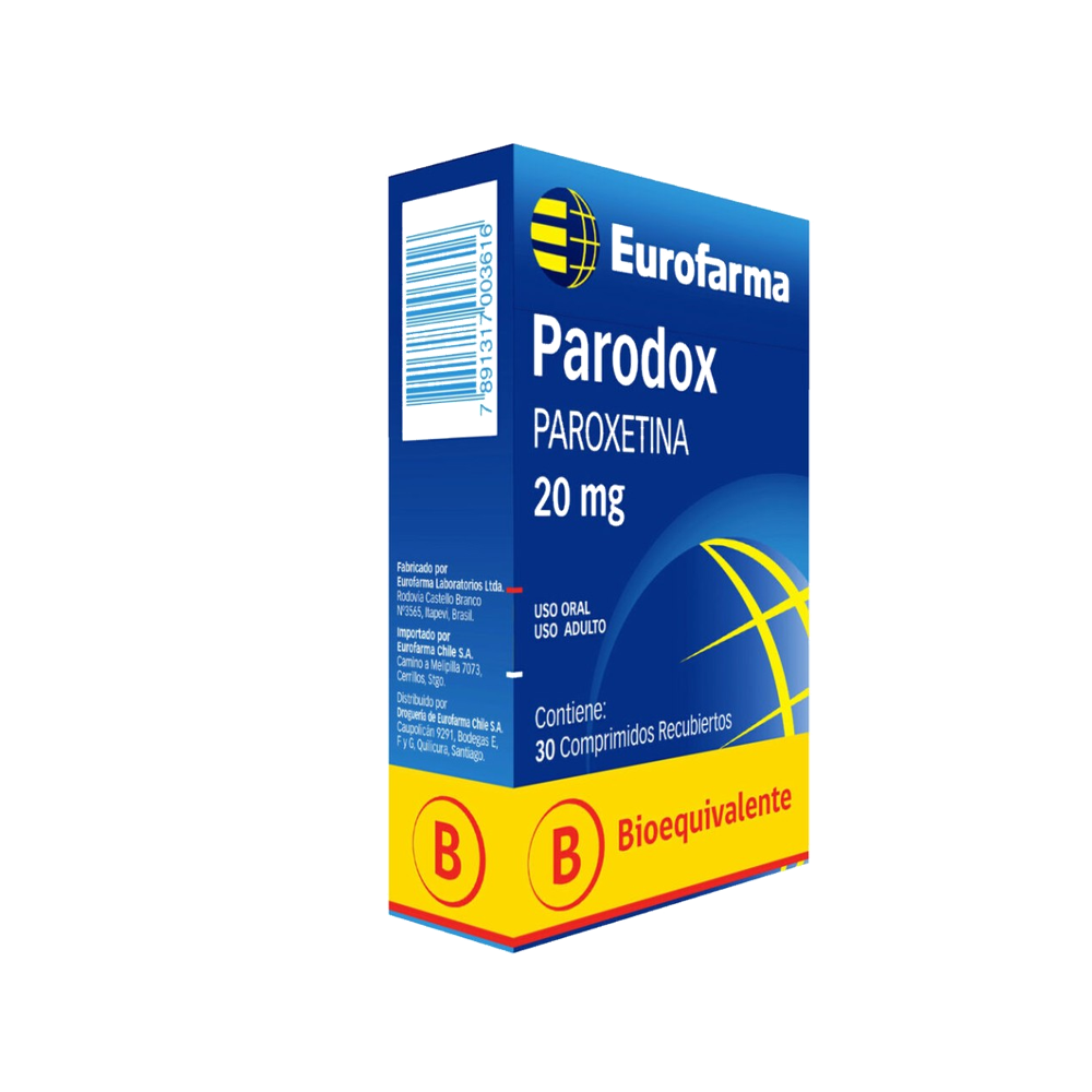 Parodox (B) Paroxetina 20mg 30 Comprimidos Recubiertos