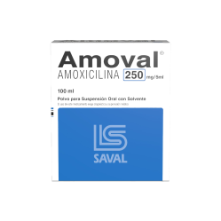 Amoval Amoxicilina 250mg/5ml Suspensión Oral 100ml