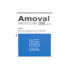 Amoval Amoxicilina 250mg/5ml Suspensión Oral 100ml