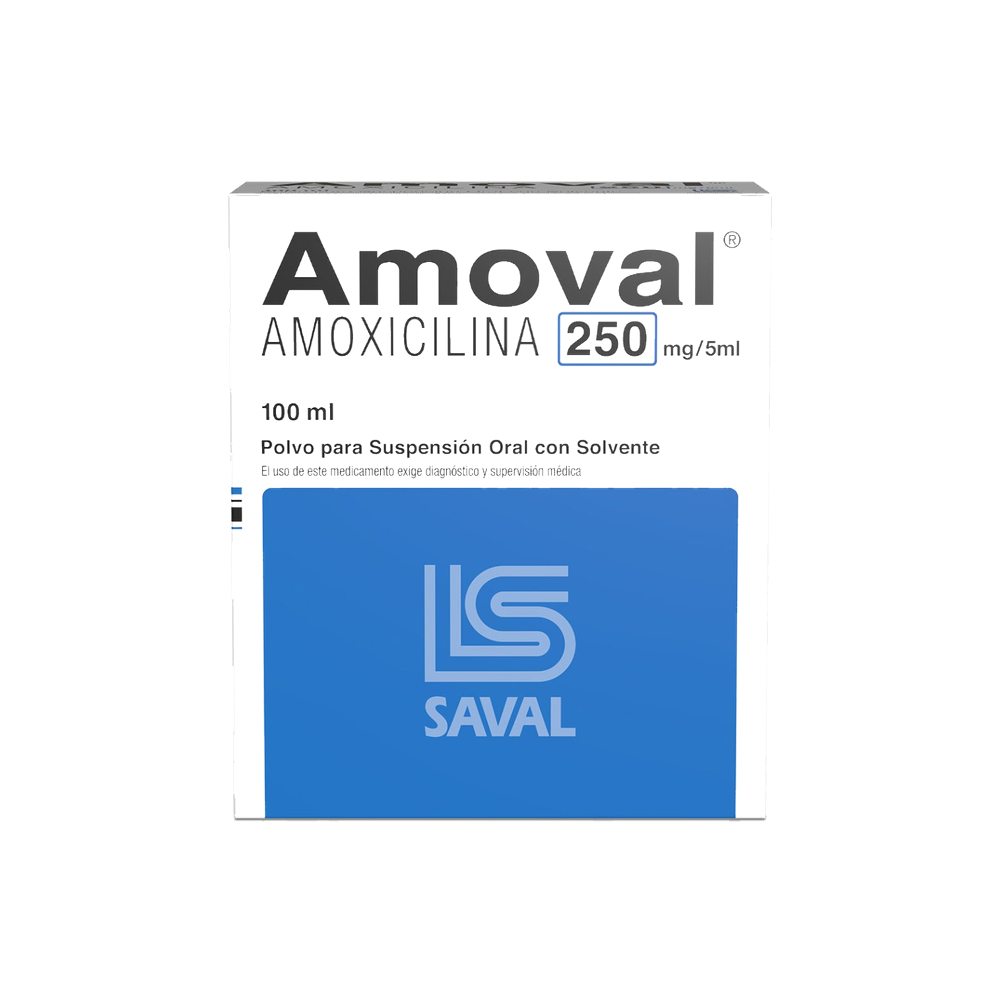 Amoval Amoxicilina 250mg/5ml Suspensión Oral 100ml