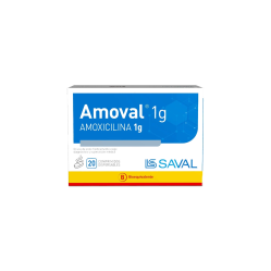 Amoval Amoxicilina 1g 20 Comprimidos Dispersables