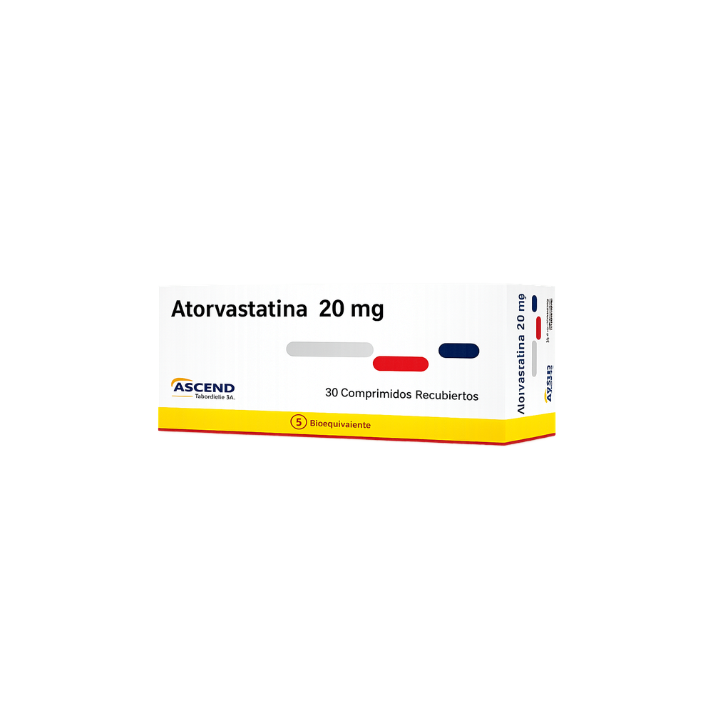 ATORVASTATINA COM 20 MG X 30 ASCEND (BE)