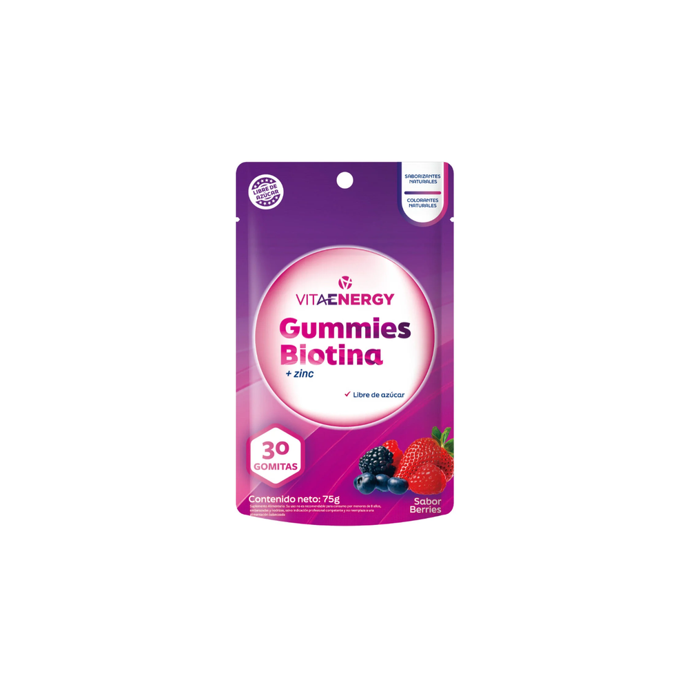 BIOTINA + ZINC GOMITAS X 30 UND VITAENERGY