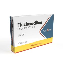 Flucloxacilina (B) 500mg 12 Cápsulas  / PRECIO POR UNIDAD DE MEDIDA / $ 158.- valor por unidad
