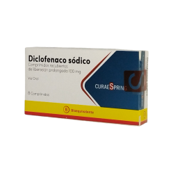 DICLOFENACO RETARD COM 100 MG X 8 AND