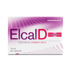 ELCAL-D CAP 500 MG + VIT D 800 UI  X 60