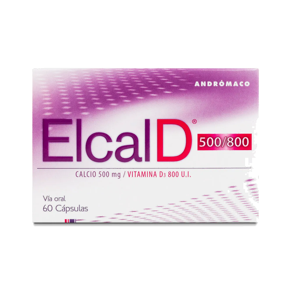 ELCAL-D CAP 500 MG + VIT D 800 UI  X 60