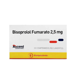 BISOPROLOL COM 2,5 MG X 30 ASCEND (BE)