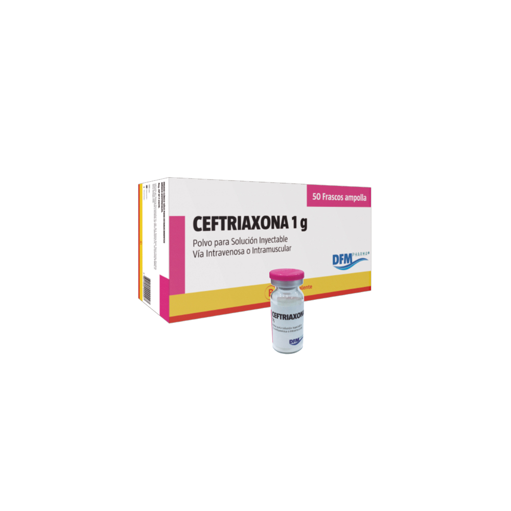 CEFTRIAXONA AMP 1 GR X 50 DIFEM (EC)