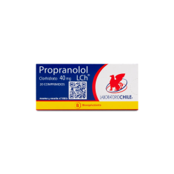 PROPRANOLOL COM 40 MG X 20 CHILE (BE)