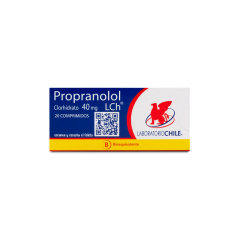 PROPRANOLOL COM 40 MG X 20 CHILE (BE)