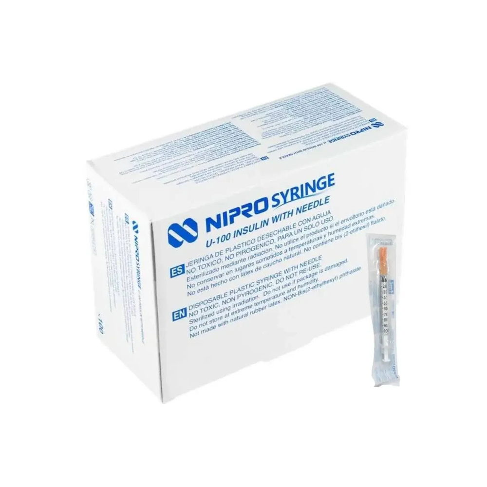 JERINGA INSULINA 1 CC 30 G X 1/2 100UI X 100 UND NIPRO (DM)