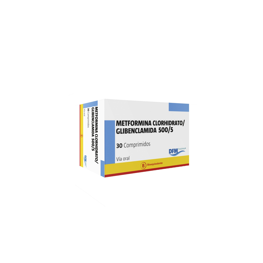 METFORMINA GLIBENCLAMIDA 500/5MG X 30 DIFEM