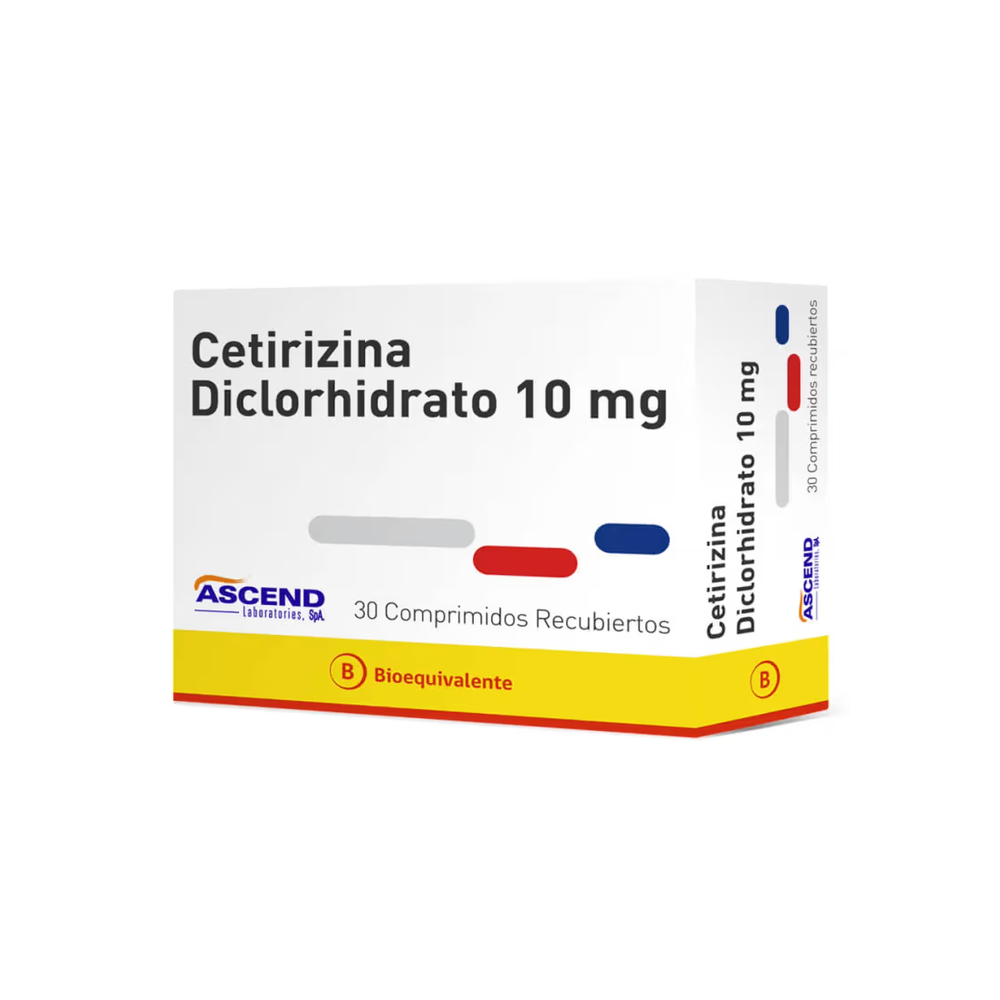 CETIRIZINA COM 10 MG X 30 ASCEND (BE)