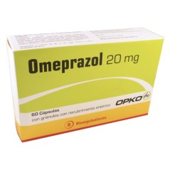 Omeprazol (B) 20mg 60 Comprimidos  / PRECIO POR UNIDAD DE MEDIDA / $ 32.- valor por unidad