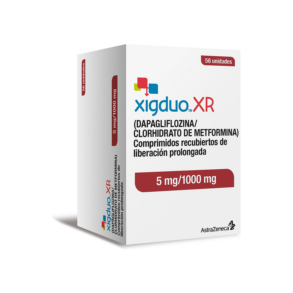 XIGDUO-XR 5/1000 MG 56 COMP. REC. LP (DAPAGLIFLIZINA+METFORM)