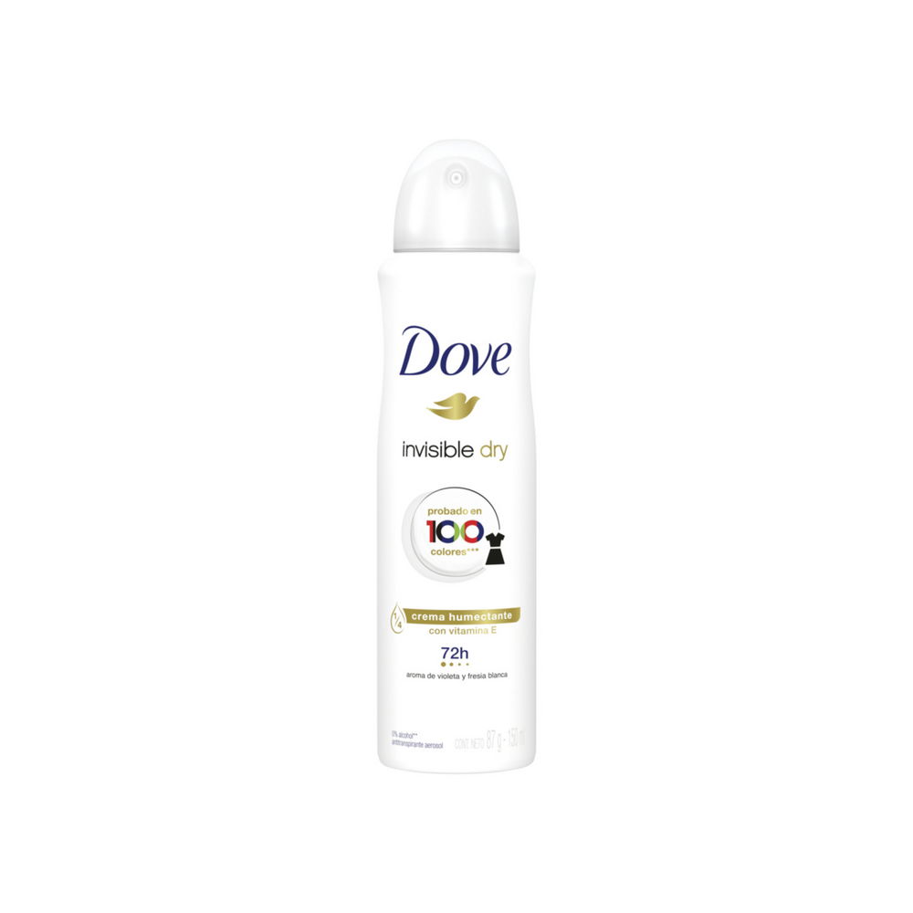 DOVE DESODORANTE INVISIBLE DRY SPRAY ANTITRANSPIRANTE 72H SIN ALCOHOL 150ML