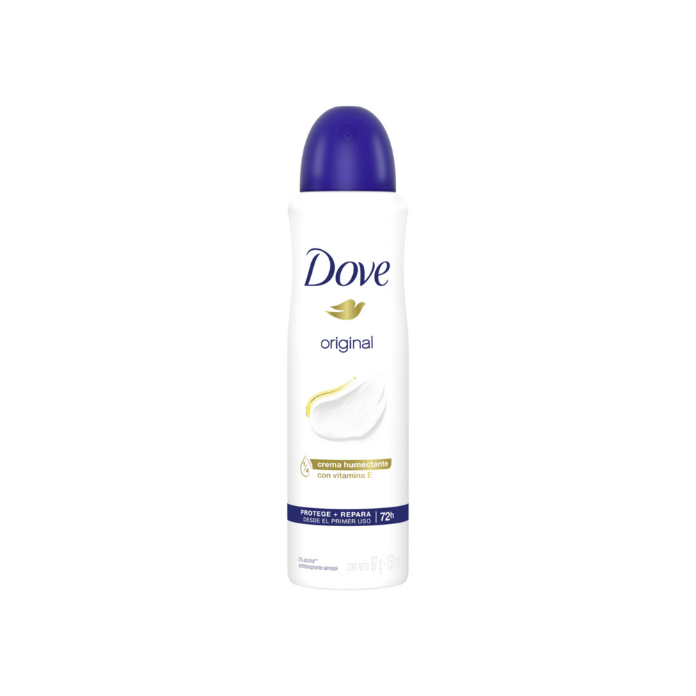 DOVE DESODORANTE ORIGINAL SPRAY ANTITRANSPIRANTE 72H SIN ALCOHOL 150ML