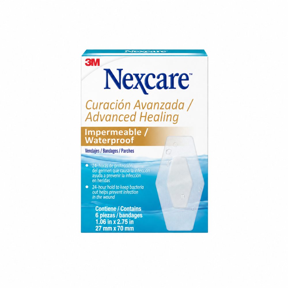 NEXCARE BANDITAS TRANSPARENTE IMPERMEABLE X 10 UND
