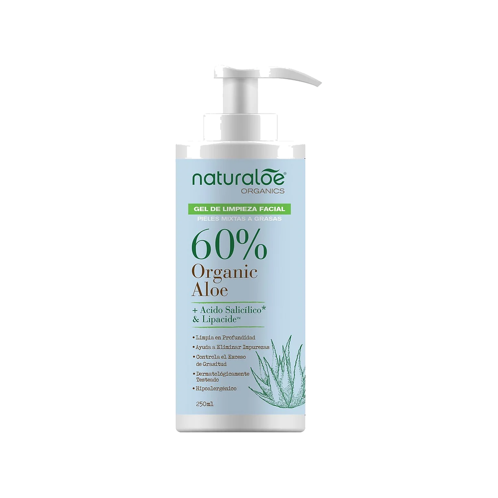 NATURALOE GEL LIMPIEZA FACIAL PIEL GRASA X 250 ML