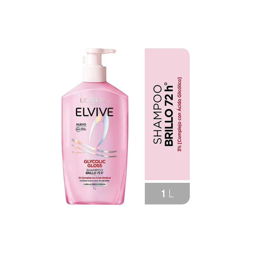 ELVIVE SHAMPOO GLYCOLIC GLOSS X 1 LITRO