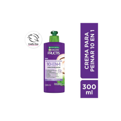 FRUCTIS CREMA DE PEINAR 10 X 1 RIZOS PODEROSOS  X 300 ML