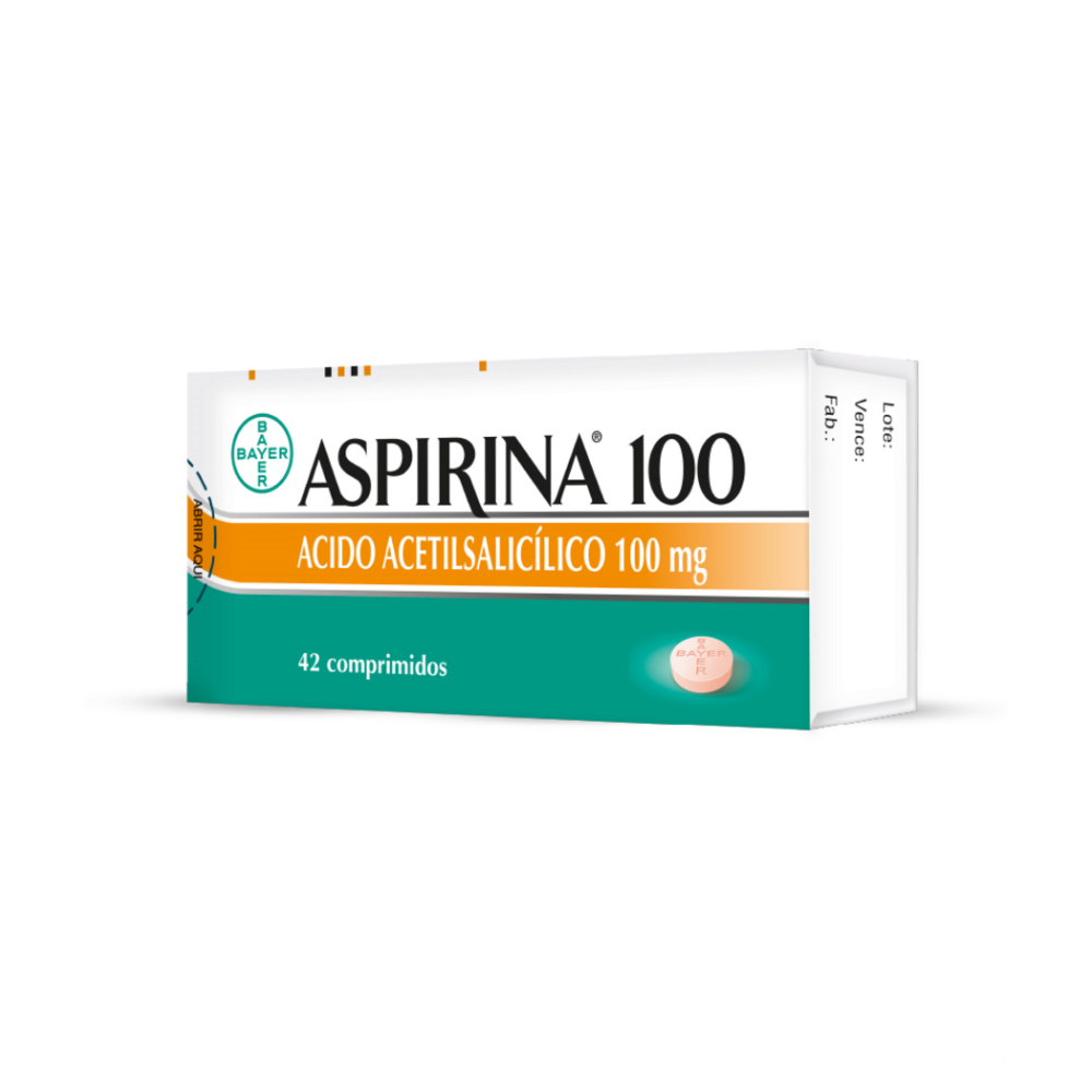 Aspirina 100mg 42 Comprimidos  / PRECIO POR UNIDAD DE MEDIDA / $ 100.- valor por unidad