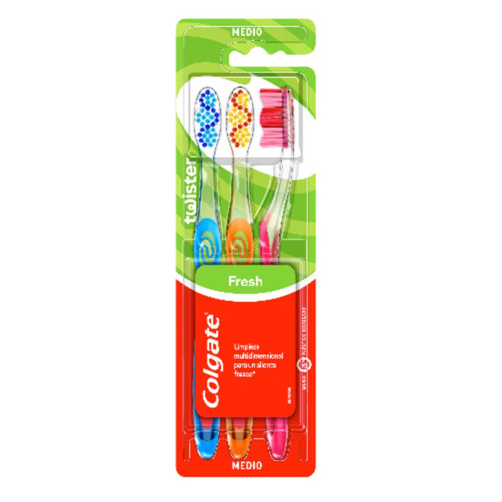 Cepillo de Dientes Colgate Twister Medio 3 Unidades Cepillo de Dientes Colgate Twister Medio 3 Unidades