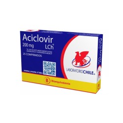 Aciclovir (B) 200mg 25 Comprimidos  / PRECIO POR UNIDAD DE MEDIDA / $ 117.- valor por unidad
