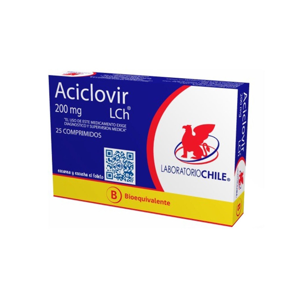 Aciclovir (B) 200mg 25 Comprimidos  / PRECIO POR UNIDAD DE MEDIDA / $ 117.- valor por unidad