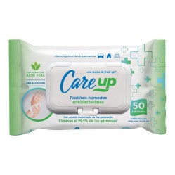 Care Up Toallas Húmedas Antibacteriales 50 Unidades