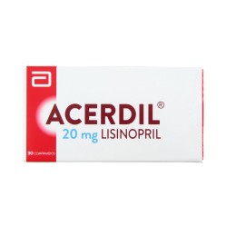 Acerdil Lisinopril 20mg 30 Comprimidos