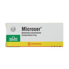 Microser (B) Betahistina 8mg 30 Comprimidos