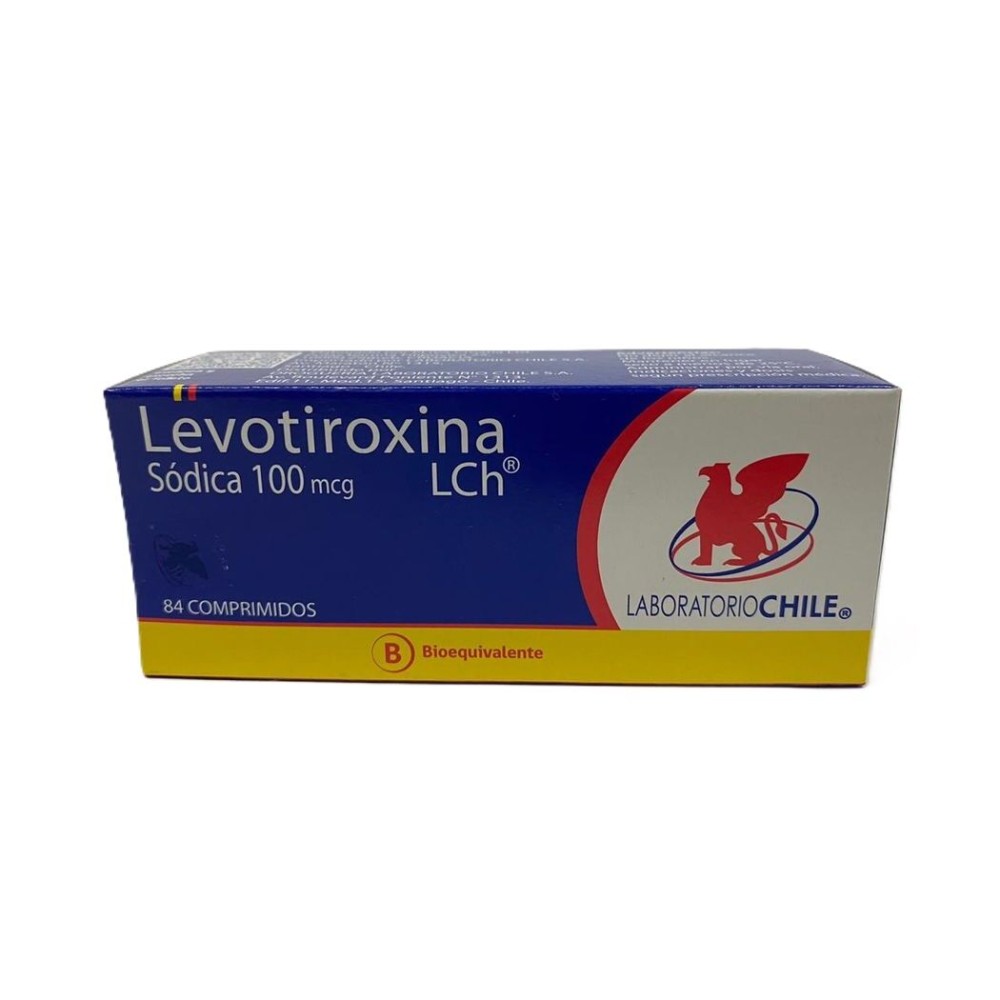 Levotiroxina (B) 100mcg 84 Comprimidos / PRECIO POR UNIDAD DE MEDIDA / $ 41.- valor por unidad