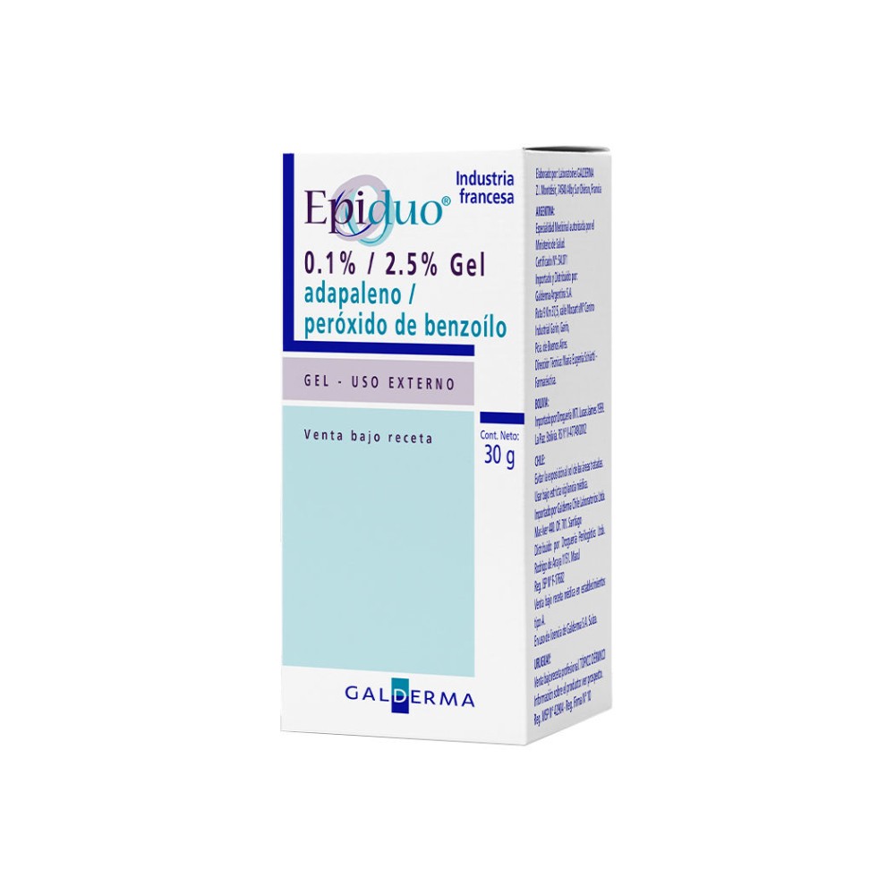 Epiduo Adapaleno / Peroxido De Benzoilo Gel Tópico 30g