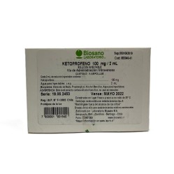 Ketoprofeno 100mg/2ml Inyectable 5 Ampollas  / PRECIO POR UNIDAD DE MEDIDA / $ 3062.- valor por unidad