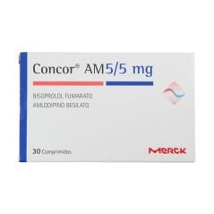 Concor AM 5/5mg Bisoprolol / Amlodipino 30 Comprimidos