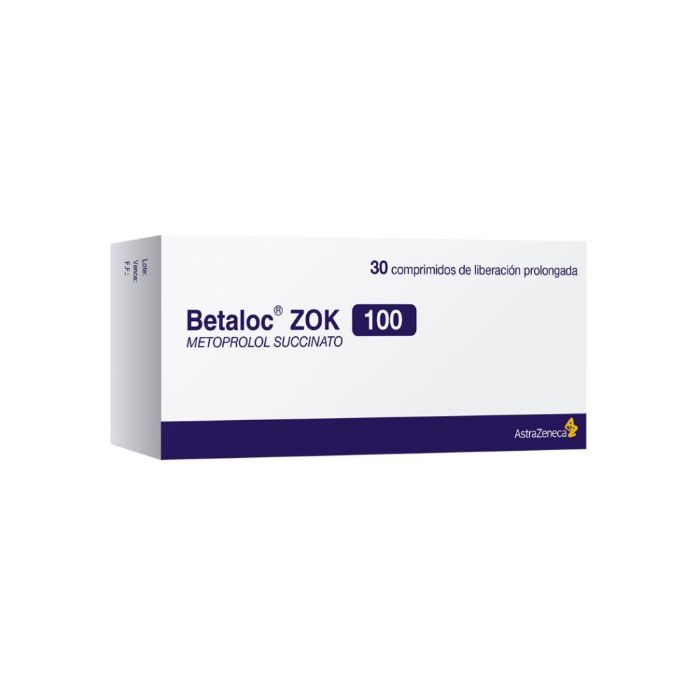 Betaloc ZOK Metoprolol 100mg 30 Comprimidos Prolongados