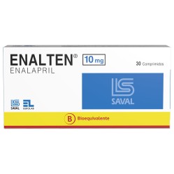 Enalten (B) Enalapril 10mg 30 Comprimidos  / PRECIO POR UNIDAD DE MEDIDA / $ 595.- valor por unidad