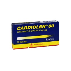 Cardiolen (B) Verapamilo 80mg 20 Cápsulas   / PRECIO POR UNIDAD DE MEDIDA / $ 721.- valor por unidad