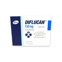 Diflucan Fluconazol 150mg 2 Cápsulas / PRECIO POR UNIDAD DE MEDIDA / $ 9438.- valor por unidad