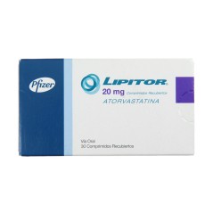 Lipitor (R) Atorvastatina 20mg 30 Comprimidos Recubiertos  / PRECIO POR UNIDAD DE MEDIDA / $ 1203.- valor por unidad