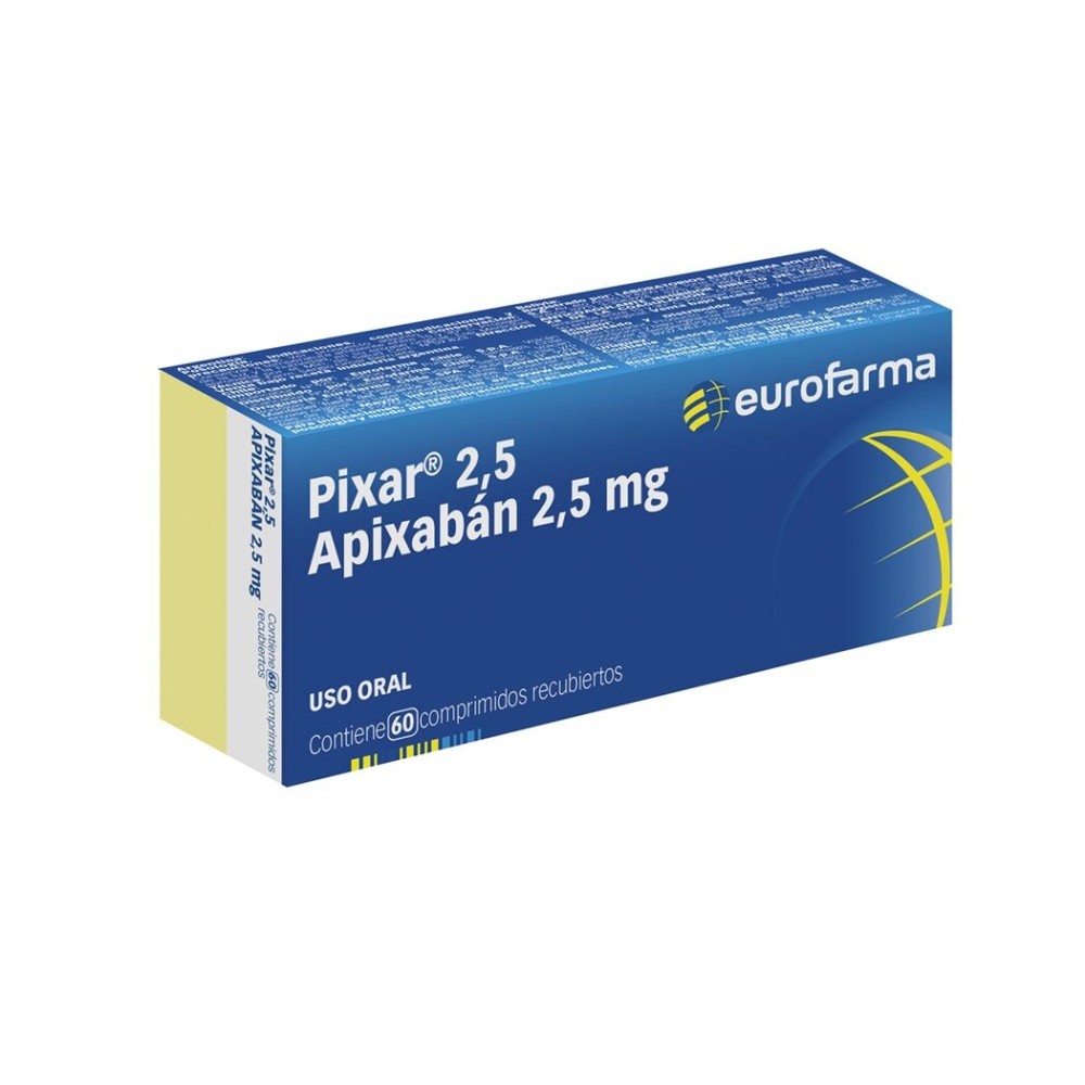Pixar Apixaban 2.5mg 60 Comprimidos Recubiertos