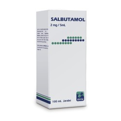 Salbutamol 2mg/5ml Jarabe 120ml  / PRECIO POR UNIDAD DE MEDIDA / $ 1173.- valor por cada 100 ml / gr