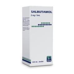 Salbutamol 2mg/5ml Jarabe 120ml  / PRECIO POR UNIDAD DE MEDIDA / $ 1173.- valor por cada 100 ml / gr