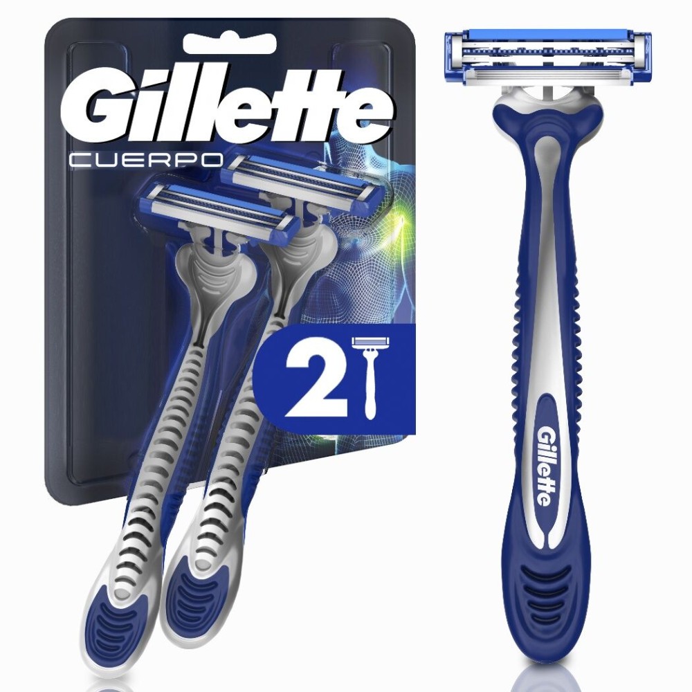 Máquina de Afeitar Gillette Cuerpo 2 Unidades