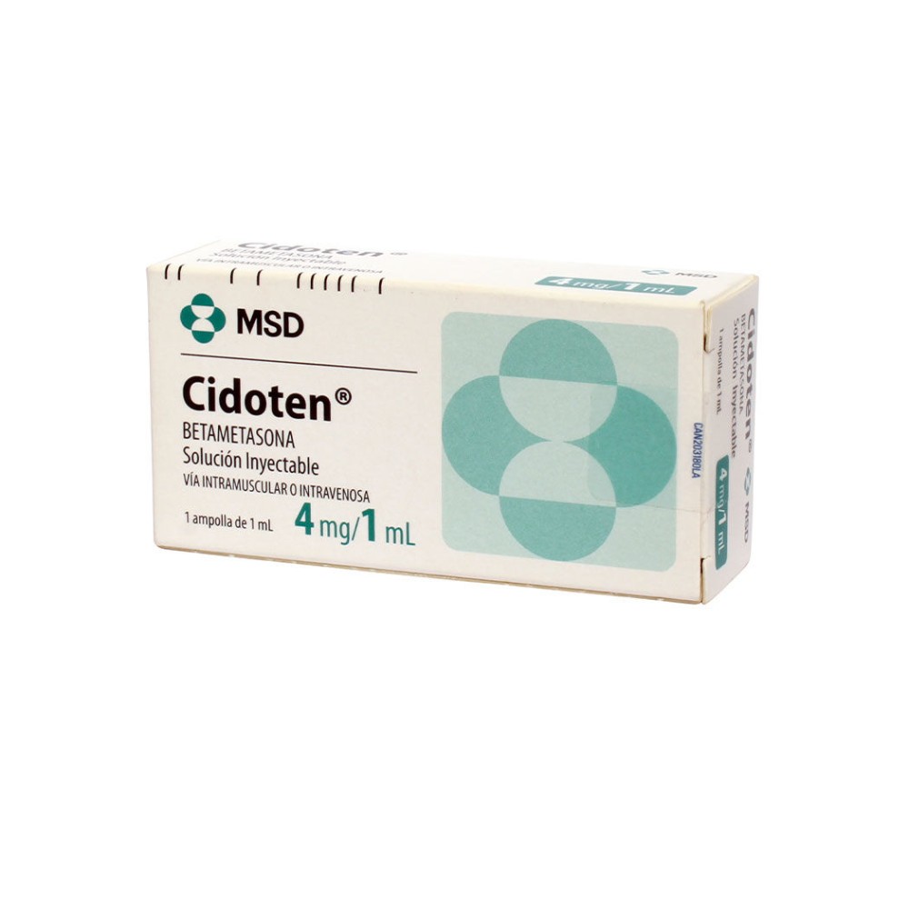 Cidoten 4mg/ml 1 Ampolla   / PRECIO POR UNIDAD DE MEDIDA / $ 765527.- valor por cada 100 ml / gr