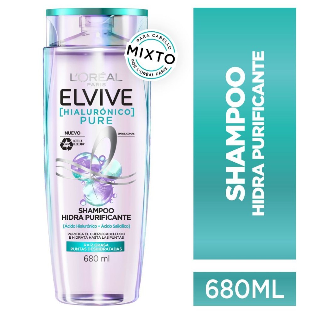 Elvive Shampoo Hialurónico Pure 680ml Elvive Shampoo Hialurónico Pure 680ml