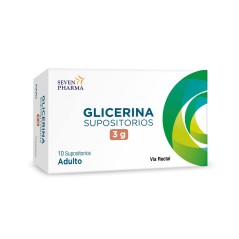 Glicerina Glicerol 3g Adulto 10 Supositorios