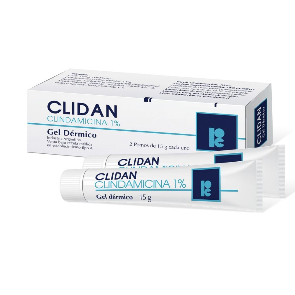 Clidan Clindamicina 1% Gel Dérmico 30g / PRECIO POR UNIDAD DE MEDIDA / $ 90408.- valor por cada 100 ml / gr
